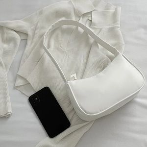 Closet Basic Pure White Subtle Chic Mini Purse